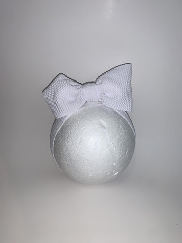 White Mini Bow Headwrap