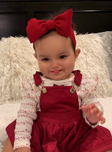 Maroon Mini Bow Headwrap