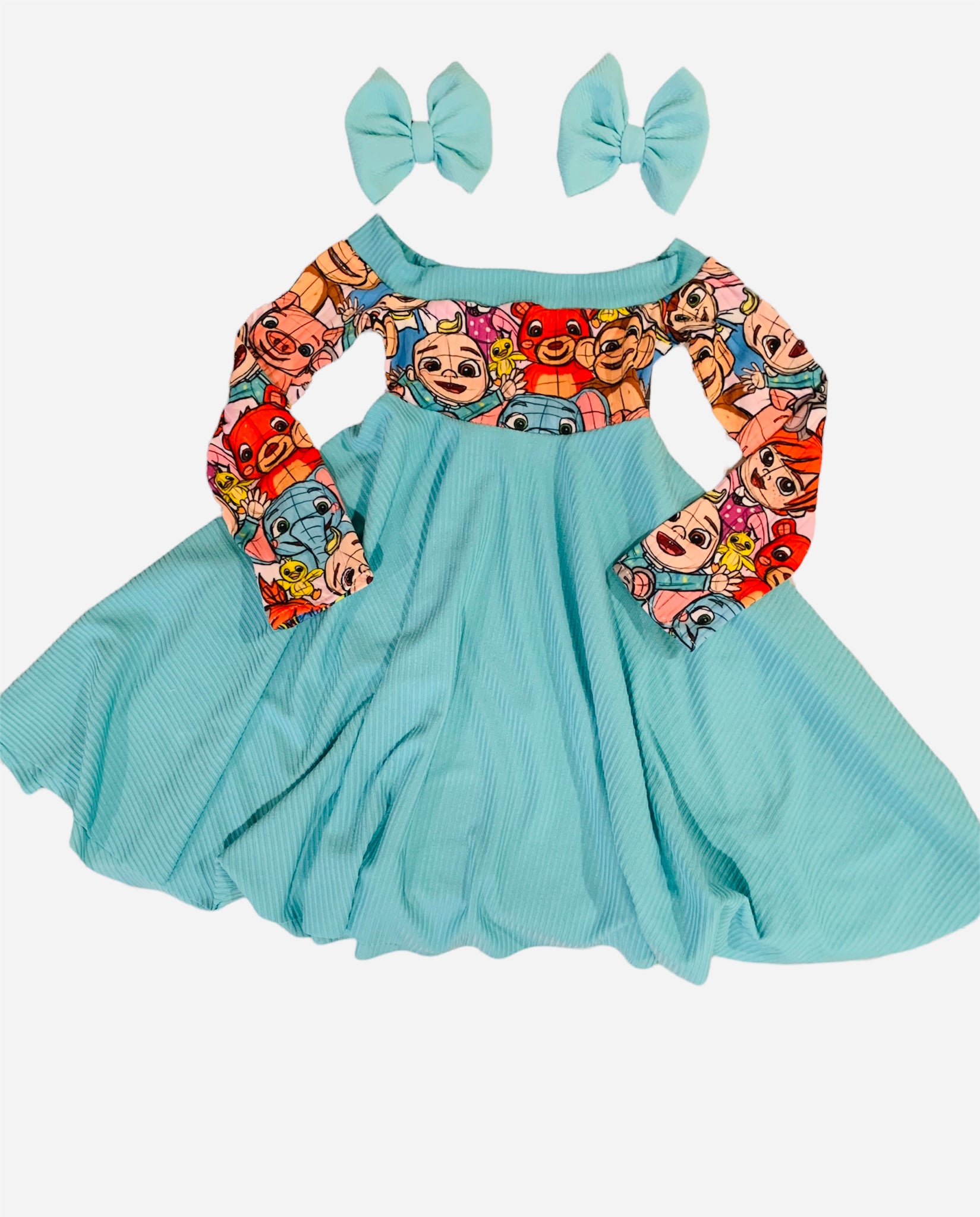 JJ and friends dress (teal)