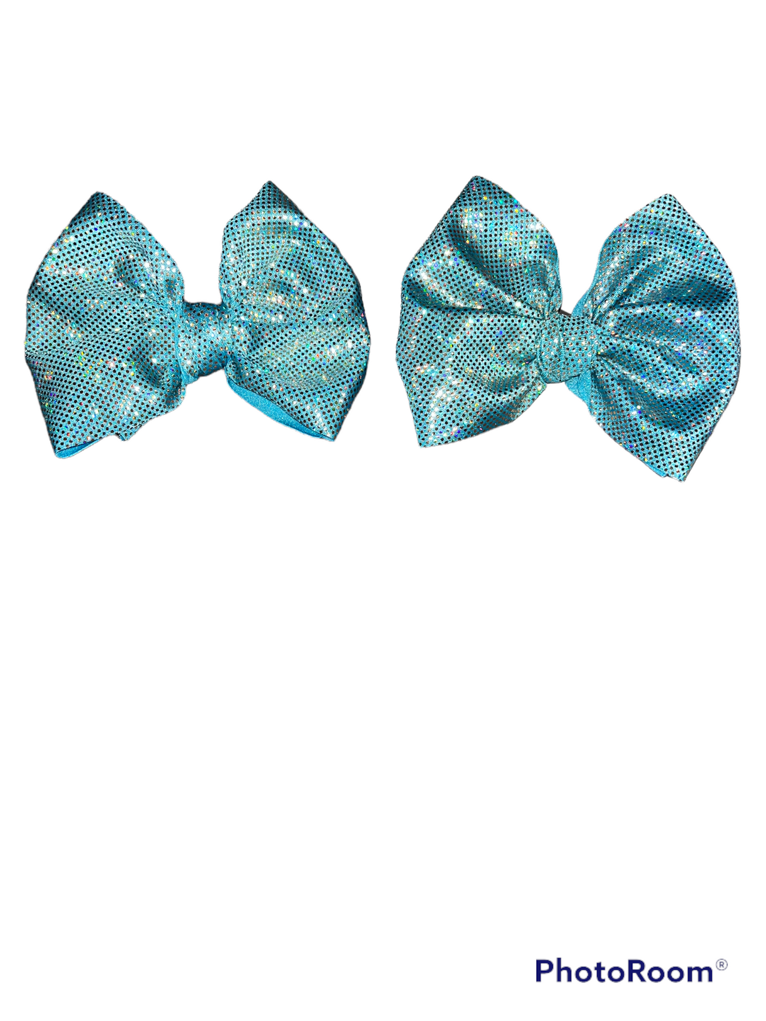 Turquose shimmer bows