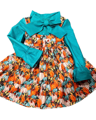 pumpkin pinafore skirt